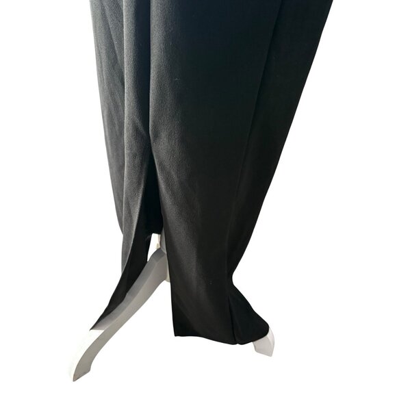 Womens Black Elegant Sleeveless MaxiDress Crisscross Back Straps Evening Wear L - Picture 3 of 11